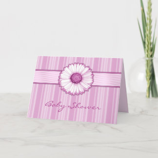Pink Daisy Baby Duschkarte Einladung