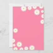 Pink Daisy Baby in Bloom Baby Dusche Einladung (Rückseite)