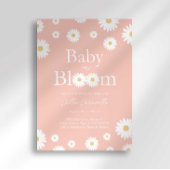 Pink Daisy Baby in Bloom Baby Dusche Einladung