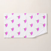 Pink Daisy Badhandtuch Set (Handtuch)