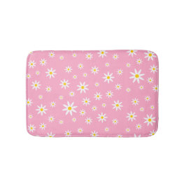 Pink Daisy Bath Mat Badematte