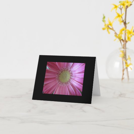 Pink Daisy Beauty Karte (Gelbe Blume)