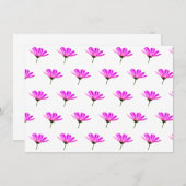 Pink Daisy Begleitkarte (Vorne/Hinten)