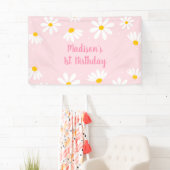 Pink Daisy Birthday Banner (Insitu)