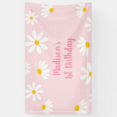 Pink Daisy Birthday Banner (Vertikal)