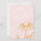 Pink Daisy Birthday Party Einladung (Rückseite)