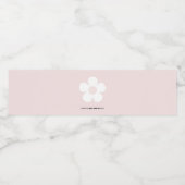 Pink Daisy Birthday Wasserflaschenetikett (Einzelnes Label)