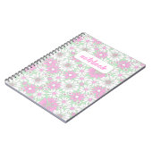 Pink Daisy Bloom Notebook Notizblock (Linke Seite)