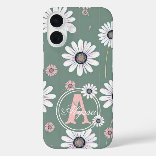 Pink Daisy Blooms: Minimalistisches Muster Case-Mate iPhone Hülle (Rückseite)