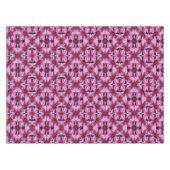 Pink Daisy Blume Abstraktes Muster Tischdecke (Vorderseite (Horizontal))