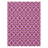 Pink Daisy Blume Abstraktes Muster Tischdecke (Vorderseite)