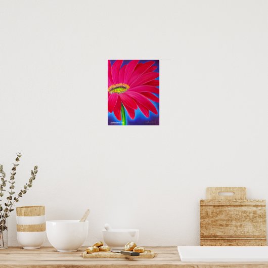 Pink Daisy Blume Art Giclee - Poster (Küche)