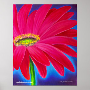 Pink Daisy Blume Art Giclee - Poster