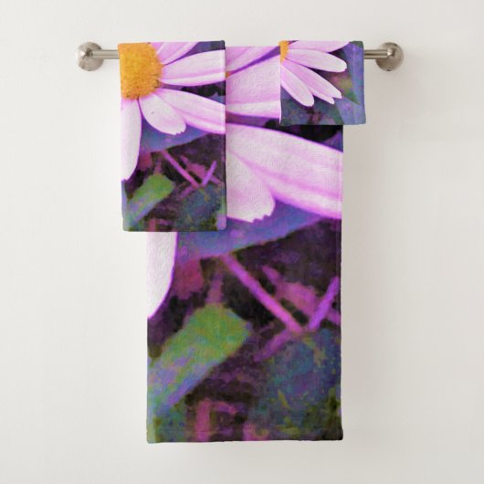 Pink Daisy Blume Badhandtuch Set (Insitu)
