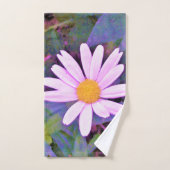 Pink Daisy Blume Badhandtuch Set (Handtuch)