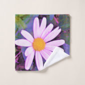 Pink Daisy Blume Badhandtuch Set (Waschlappen)