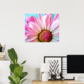 Pink Daisy Blume Bloom Poster (Heimbüro)