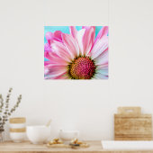 Pink Daisy Blume Bloom Poster (Küche)