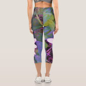 Pink Daisy Blume Capri Leggings (Rückseite)