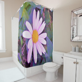 Pink Daisy Blume Duschvorhang