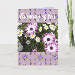 Pink Daisy Blume Floral Get Well soon art card Karte