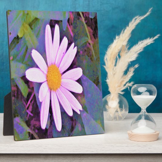 Pink Daisy Blume Fotoplatte (Seite)