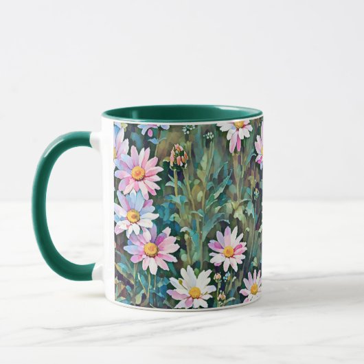 Pink Daisy Blume Garden Daisis Art Tasse Cup (Links)