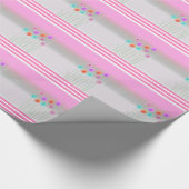 Pink Daisy Blume Geschenkpapier (Ecke)