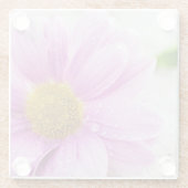 Pink Daisy Blume Glass Untersetzer (Rückseite)