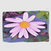 Pink Daisy Blume Golfhandtuch (Horizontal)