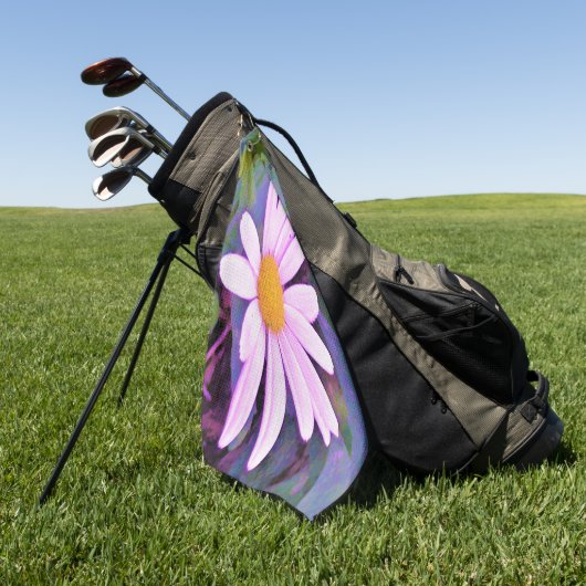 Pink Daisy Blume Golfhandtuch (Gras)