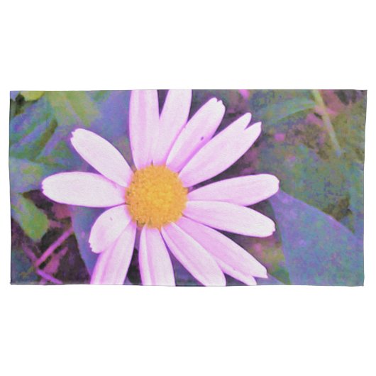 Pink Daisy Blume Kissenbezug (Vorderseite-Links)