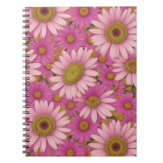 Pink Daisy Blume Notizblock (Vorderseite)