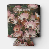 Pink Daisy Blume Personalisiert Dosenkühler (Rückseite)