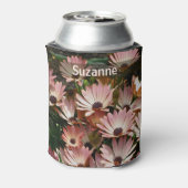 Pink Daisy Blume Personalisiert Dosenkühler (Kanne Rückseite)