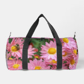 Pink Daisy Blume Personalisiert Duffle Bag (Rückseite)