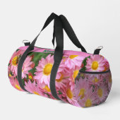 Pink Daisy Blume Personalisiert Duffle Bag (Rechte Ecke)