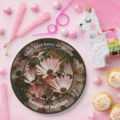 Pink Daisy Blume Personalisiertes Party Pappteller (Party)