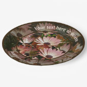 Pink Daisy Blume Personalisiertes Party Pappteller (Schrägansicht)