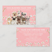 Pink Daisy Blume Pet Sitter Walker Hundehunde Petc Visitenkarte (Vorne/Hinten)