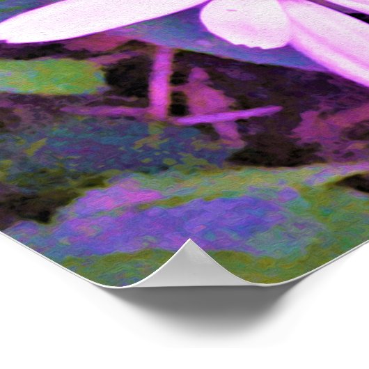 Pink Daisy Blume Poster (Ecke)