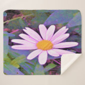 Pink Daisy Blume Sherpadecke (Vorderseite (Horizontal))