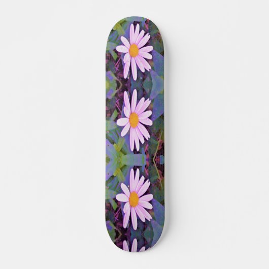 Pink Daisy Blume Skateboard (Vorne)