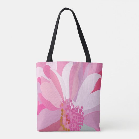 Pink Daisy Blume Tasche (Rückseite)