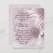 Pink Daisy Bouquet Einladung (Vorne/Hinten)