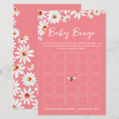 Pink Daisy & Bumblebee Baby Bingo (Vorne/Hinten)