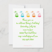 Pink Daisy Bunny Einladung zum Geburtstag (Rückseite)