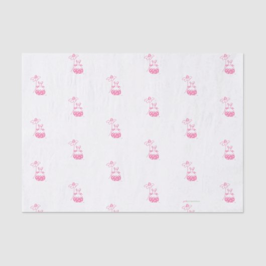 Pink Daisy Bunny Seidenpapier (Vorderseite)