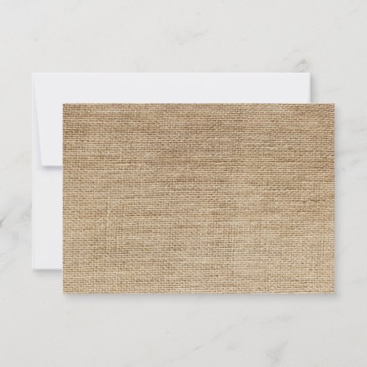 Pink Daisy Burlap Wedding RSVP Response Card (Rückseite)