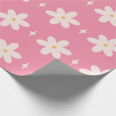 Pink Daisy Charm Geschenkpapier (Ecke)